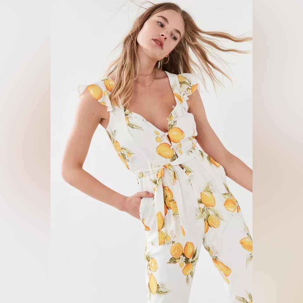 NEVER WORN FOR LOVE AND LEMONS LEMON JUMPSUIT